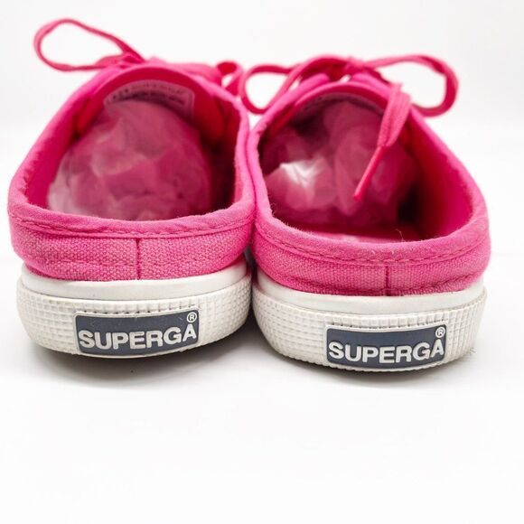 SUPERGA Hot Pink Slip On Mule Sneakers  - Picture 7 of 8